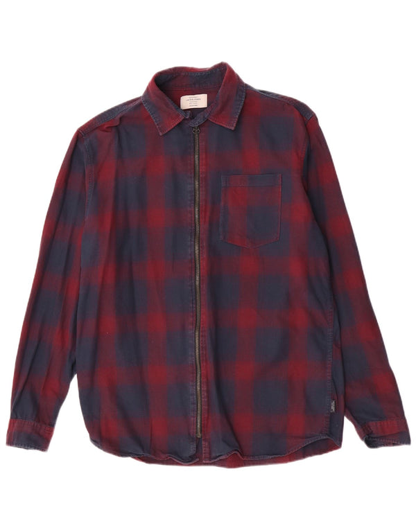 Jack & Jones Chemise en flanelle pour homme en coton à carreaux bleu marine Large
