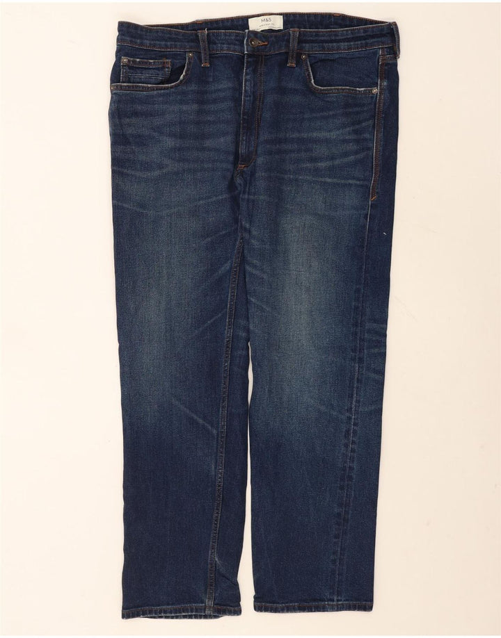 Marks & Spencer Jean droit homme W38 L31 bleu coton