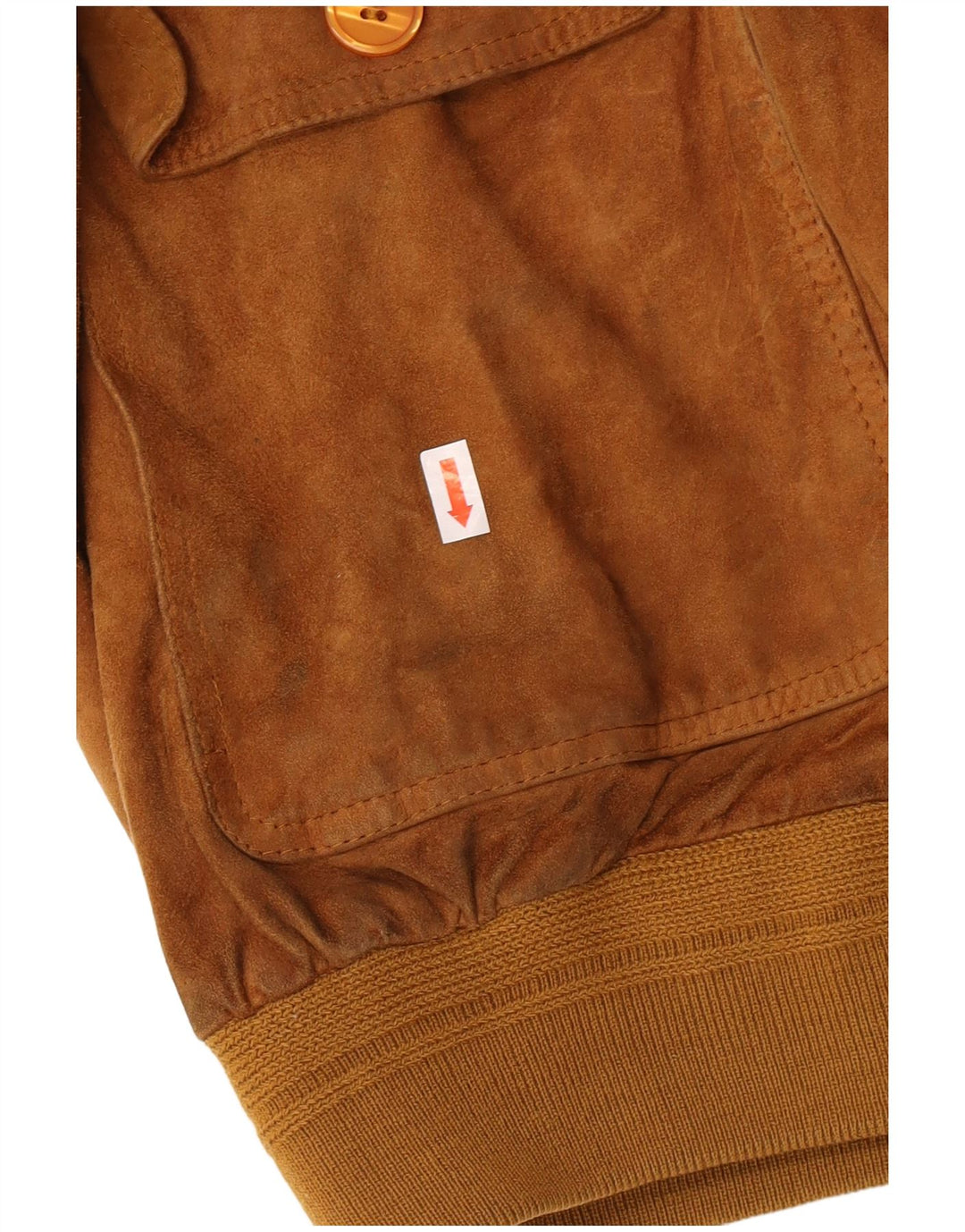 vintage Mens Suede Bomber Jacket IT 50 Grand Cuir Beige