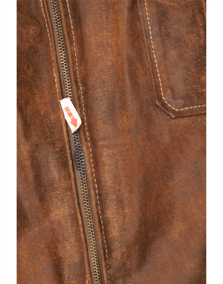 Engbers Veste en cuir militaire pour homme IT 58 4XL Marron