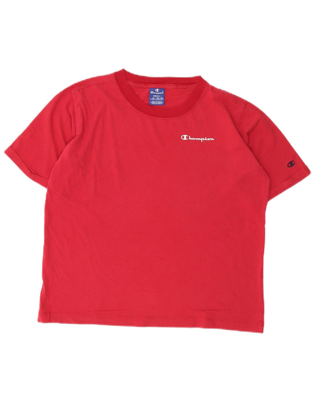 CHAMPION T-Shirt Oversize Femme UK 10 Petit Rouge