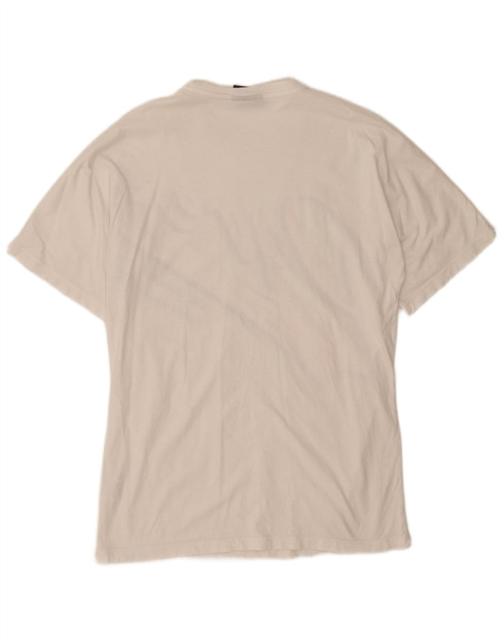 PYREX Womens Oversized Graphic T-Shirt Top UK 6 XS White Cotton