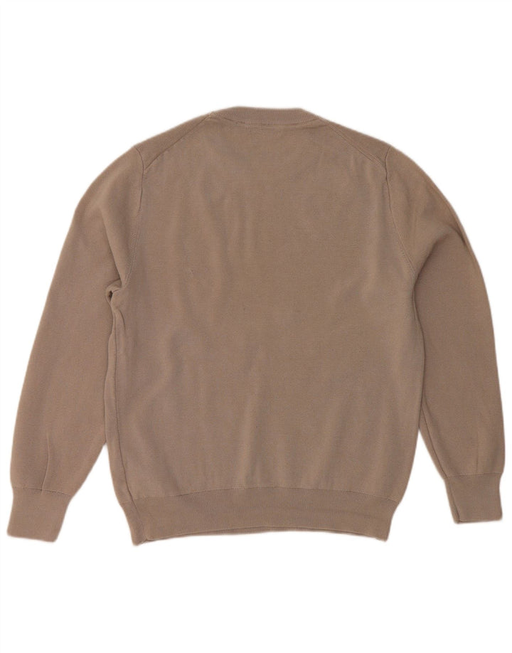 ZARA Pull à col rond pour femme UK 14 Coton gris moyen