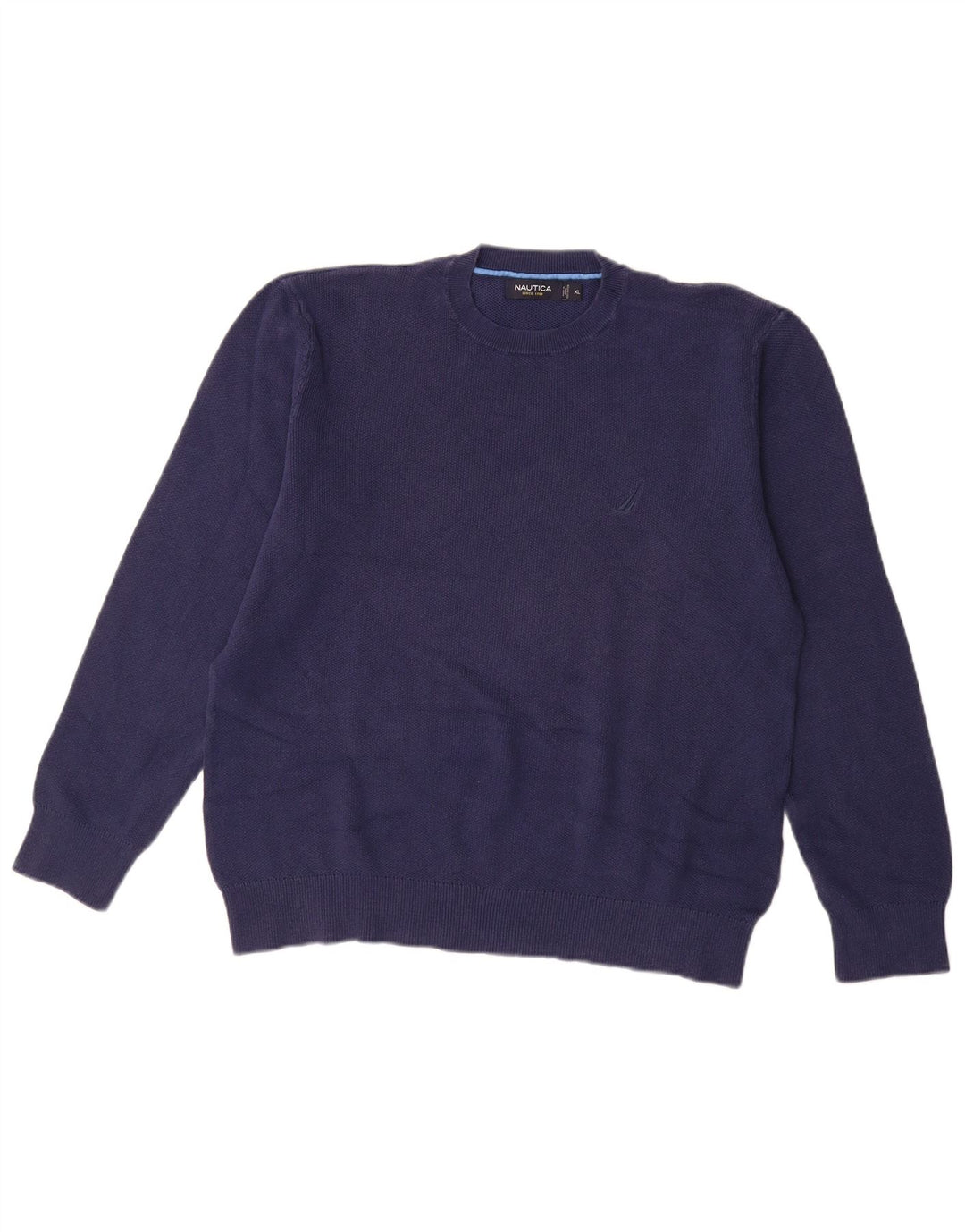 NAUTICA Pull à col rond pour femme UK 18 XL Bleu marine en coton