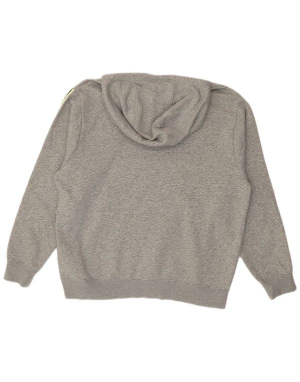 Nike Mens Graphic Hoodie Jumper XL Grey Colourblock Cotton