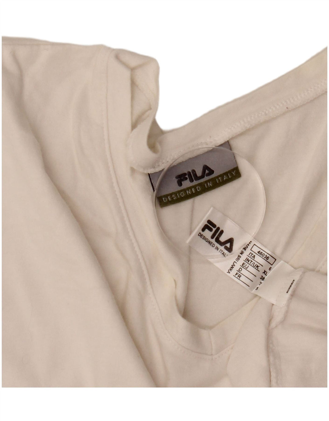 Fila T-Shirt Homme Top XL Blanc Coton