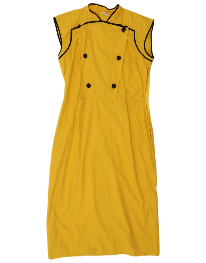 robe fourreau sans manches femme vintage IT 42 Jaune moyen