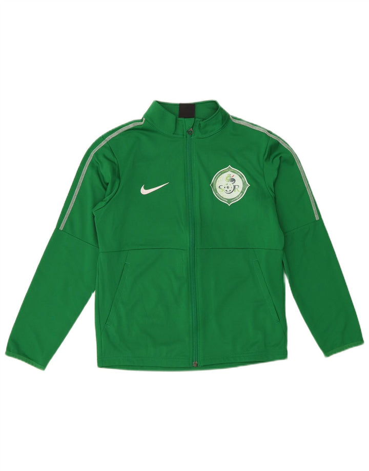 Veste de survêtement Nike Dri Fit Graphic pour garçon 10-11 ans, vert moyen