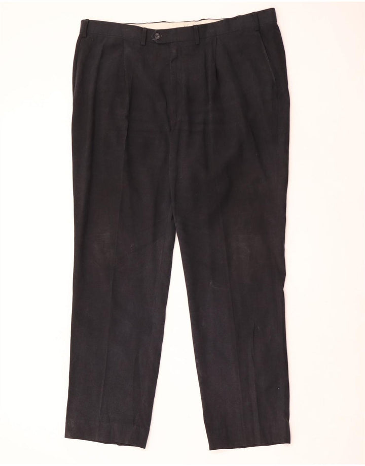 Marks & Spencer Pantalon de costume pour homme W42 L33 Bleu marine Lyocell