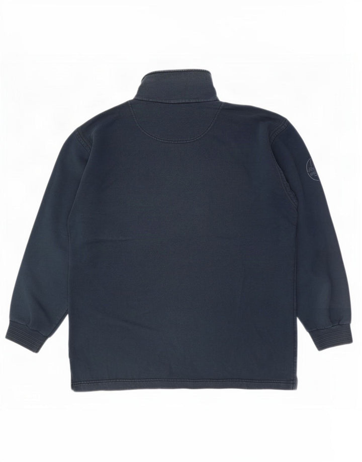 Murphy & Nye Sweat-shirt à col zippé pour homme en coton bleu marine Taille L