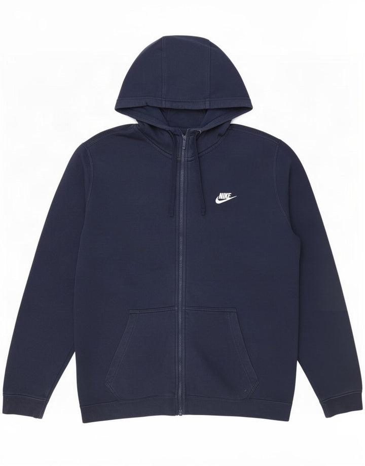 Nike Pull à capuche zippé pour homme, grand, bleu marine
