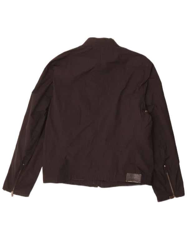 Trussardi Veste de motard pour homme UK 36 Small Noir