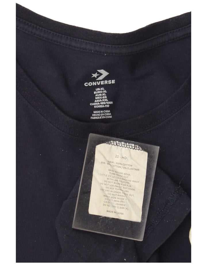 CONVERSE T-Shirt Homme Top XL Bleu Marine Coton