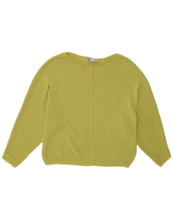 Zara Pull surdimensionné à col bateau pour femme UK 6 XS Vert