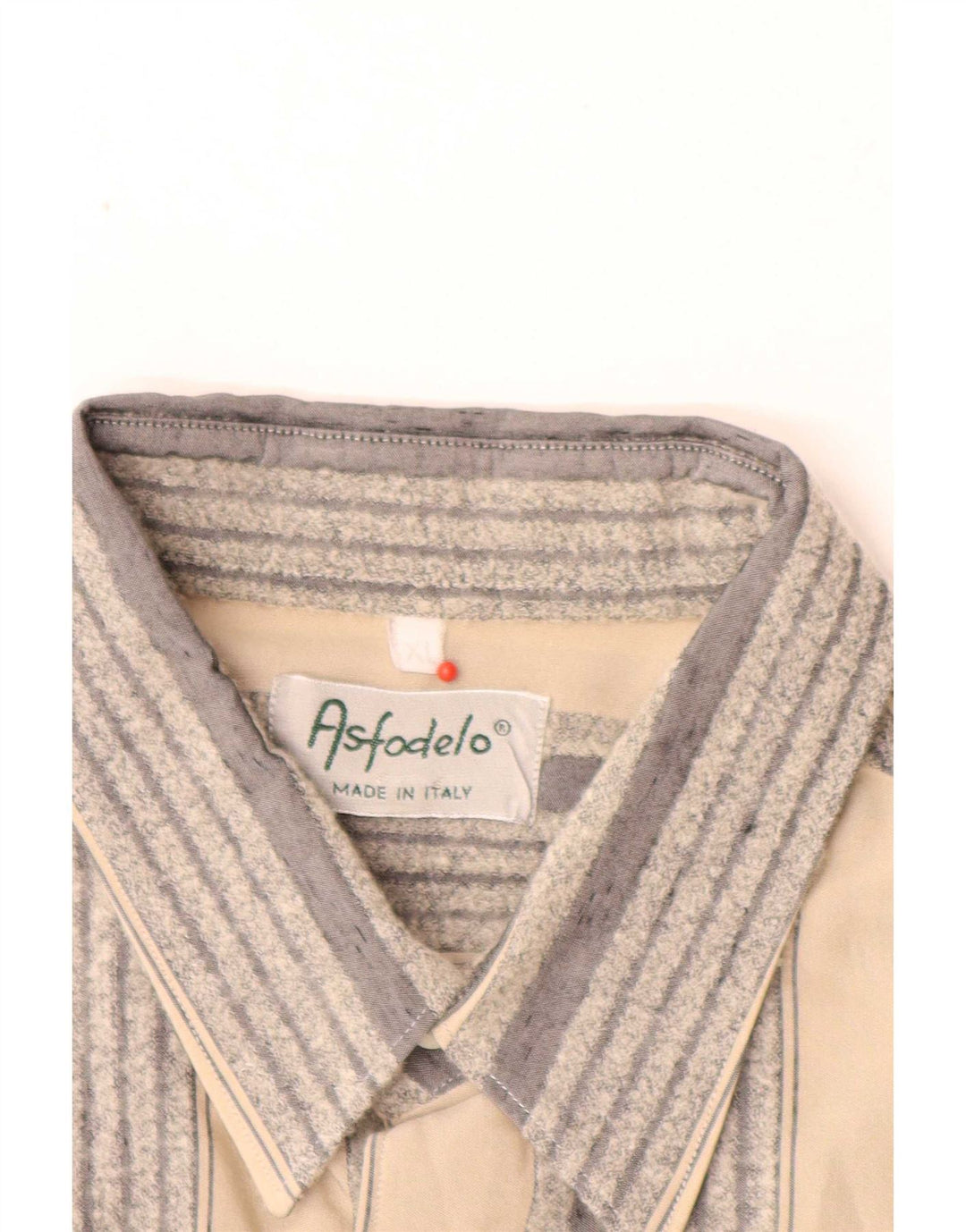 Chemise Homme Vintage XL Gris Rayé