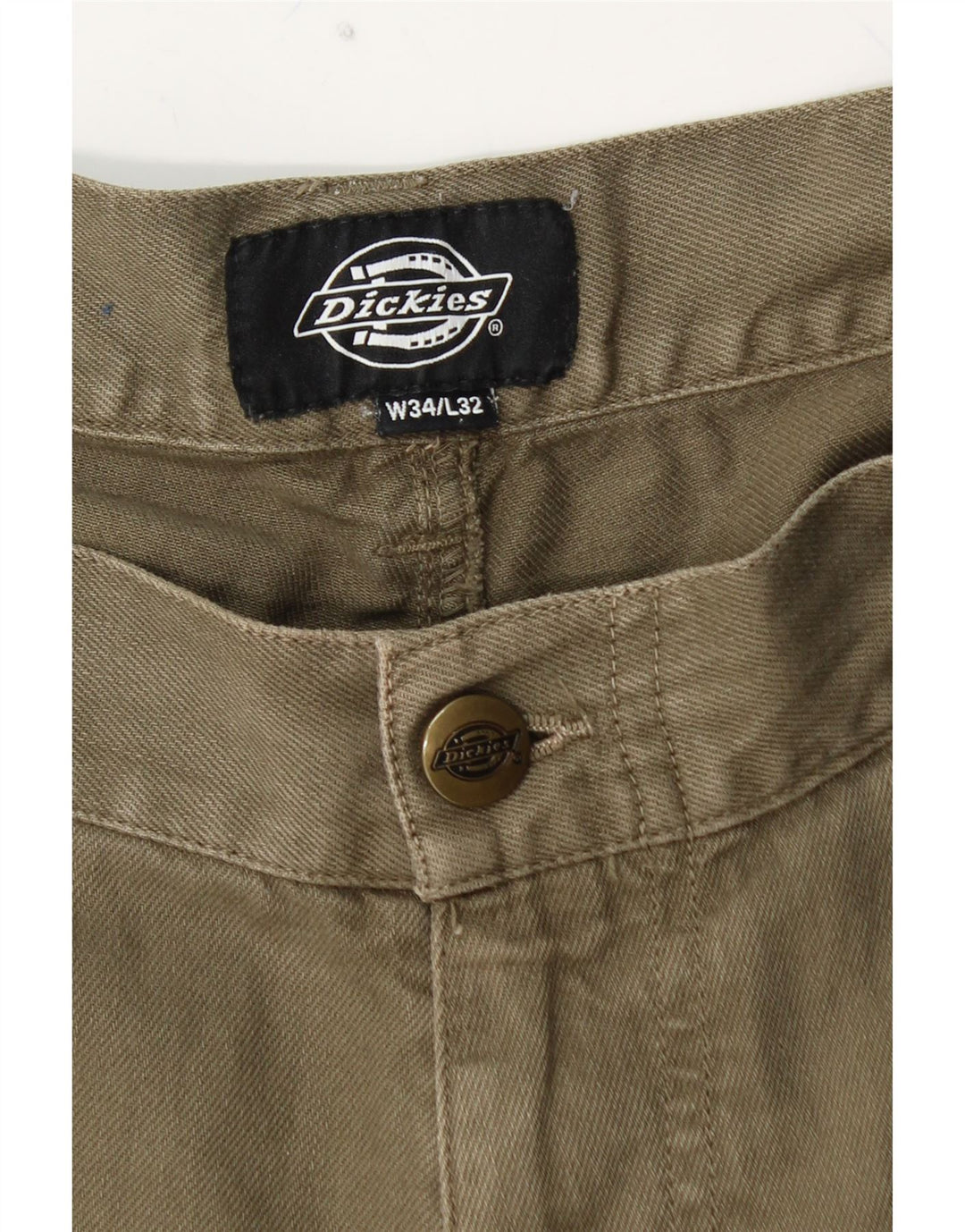 DICKIES Pantalon Cargo Droit Homme W34 L32 Kaki Coton