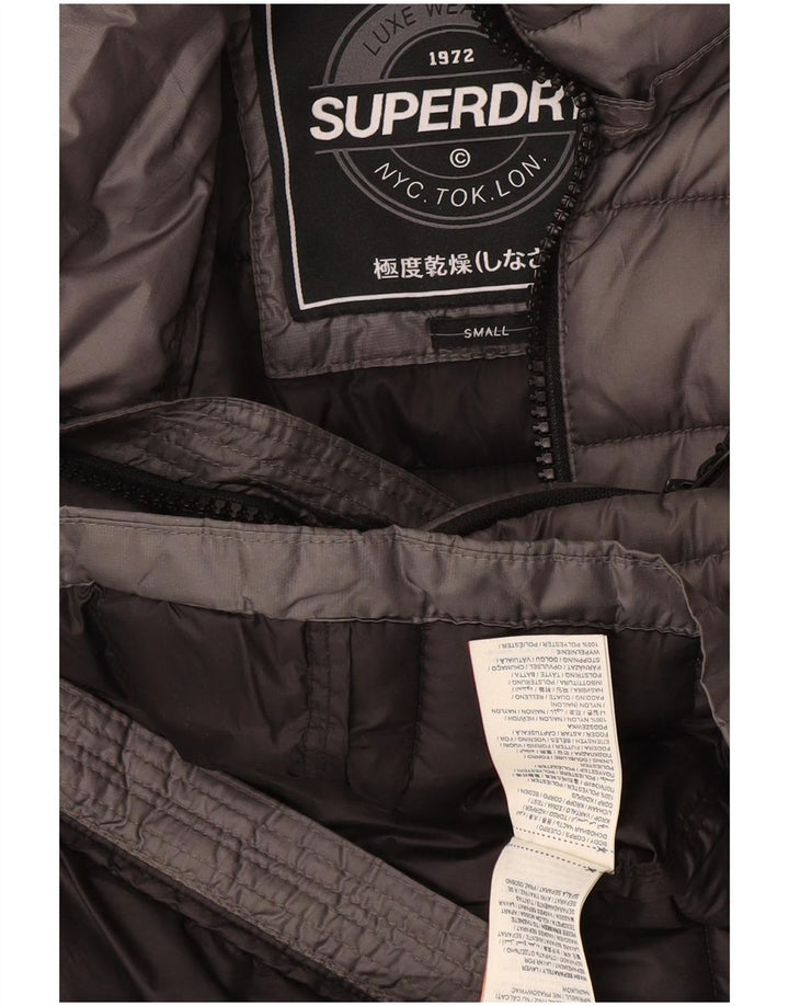 Superdry Femme Gilet Rembourré UK 10 Petit Gris Polyester