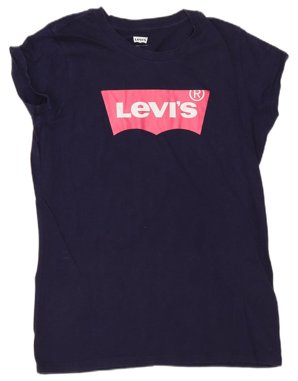 Levi's T-shirt Regular Graphic Fille 15-16 ans Bleu Marine Logo en Coton