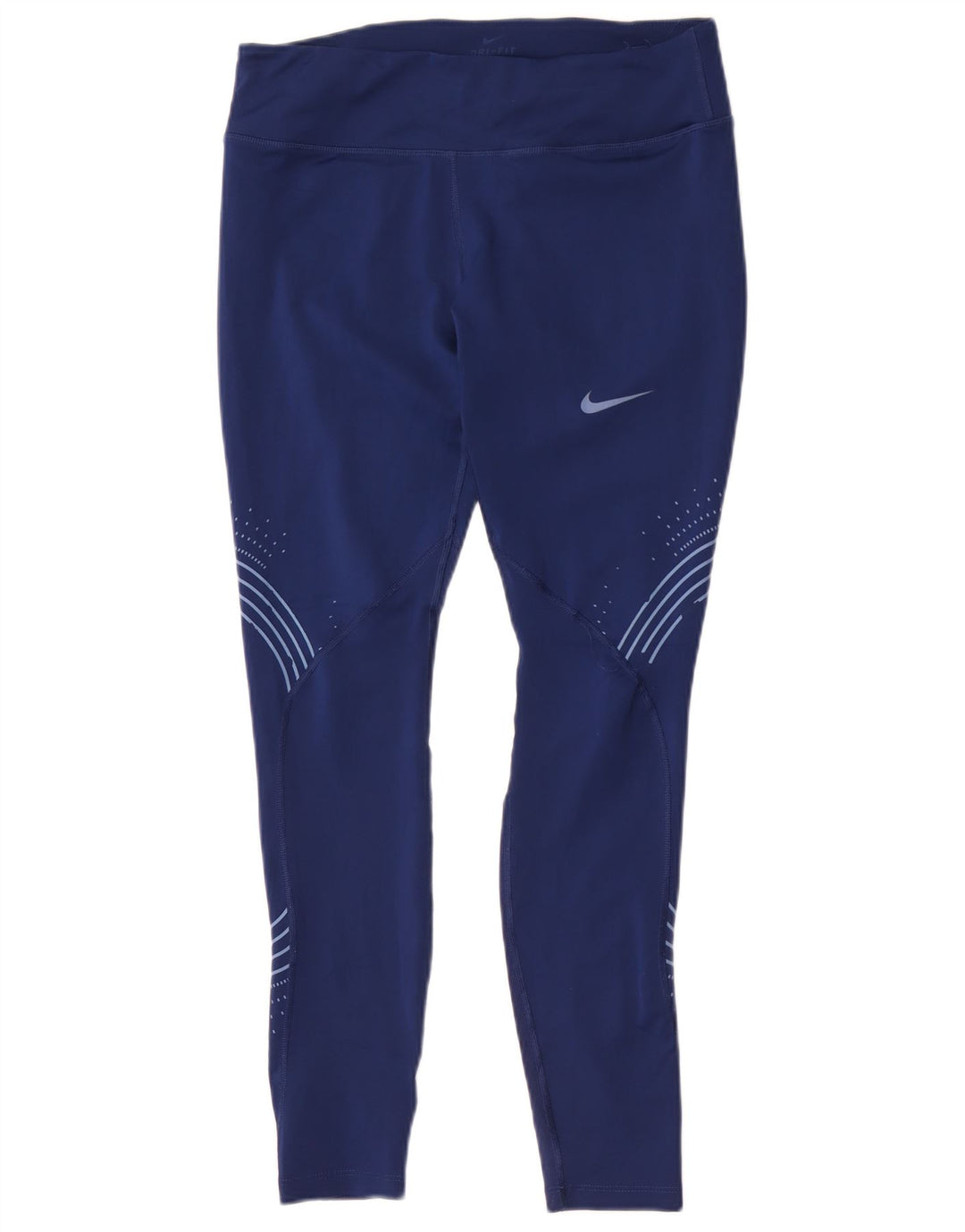Legging Nike Dri Fit pour femme UK 14 Large Bleu Marine Géométrique Polyester