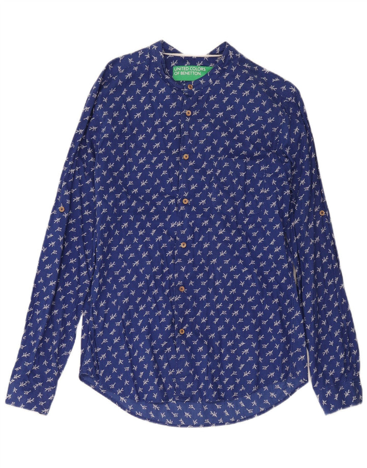 Benetton Chemise Homme XS Bleu Floral