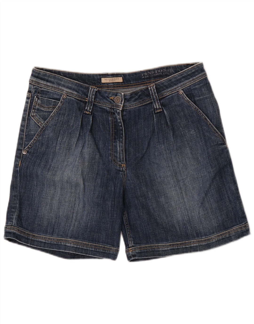 Burberry Short En Jean BRIT W29 Femme Bleu Moyen Coton