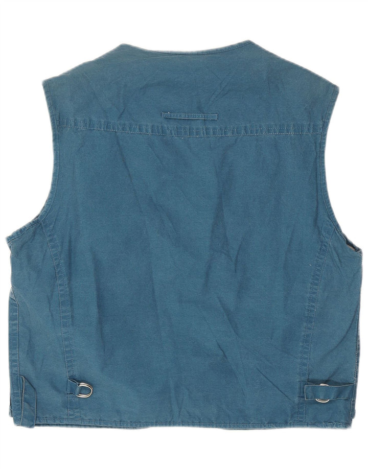 Casucci Gilet utilitaire pour homme UK 36 Petit Bleu Coton