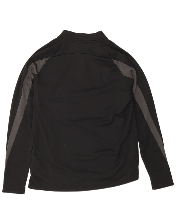 Nike Hommes Therma-Fit Zip Neck Pull Survêtement Haut Large Noir Polyester
