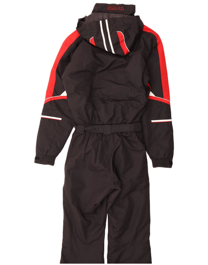 Brugi Combinaison de Ski à Capuche Graphique Homme Noir Moyen Polyamide Colorblock