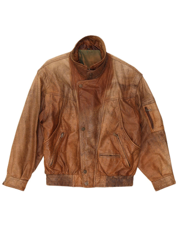 Trapper Veste en cuir pour homme IT 46 Small Marron