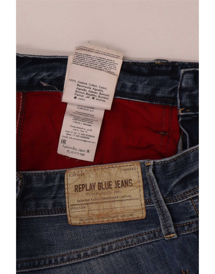 Replay Jean Slim Homme W32 L32 Bleu Coton