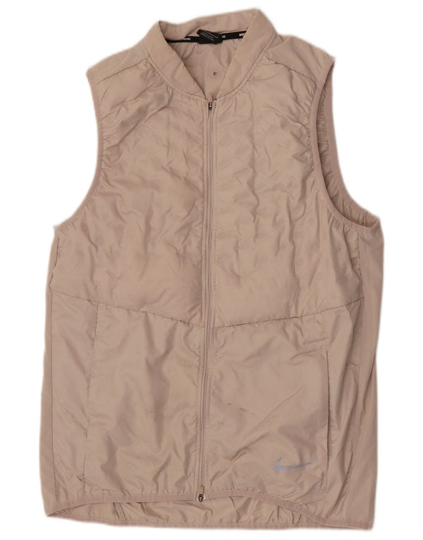 Nike Veste de survêtement de course pour femme UK 14 Large Beige Sports
