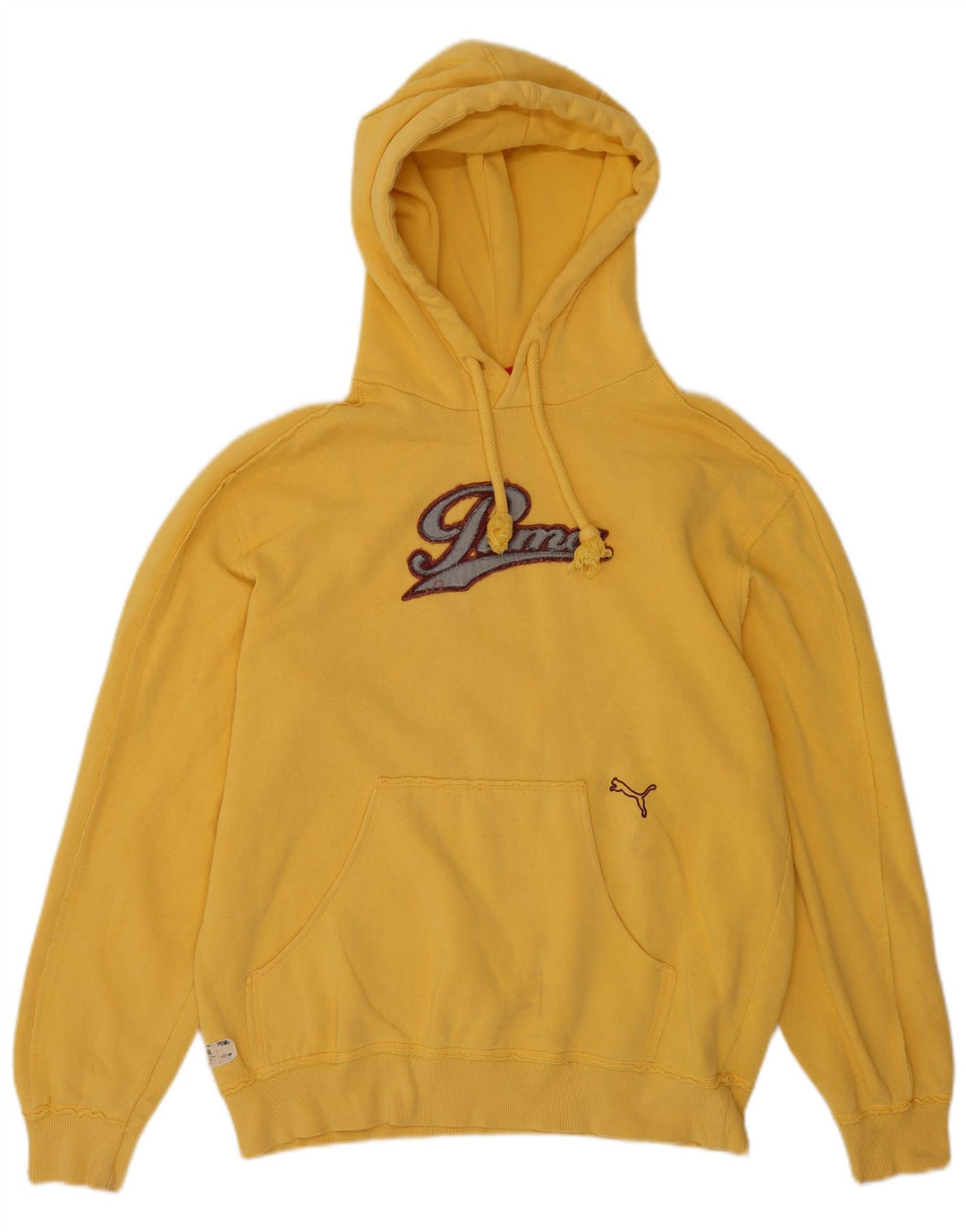 Puma Pull à Capuche Graphique Homme Jaune Moyen Coton