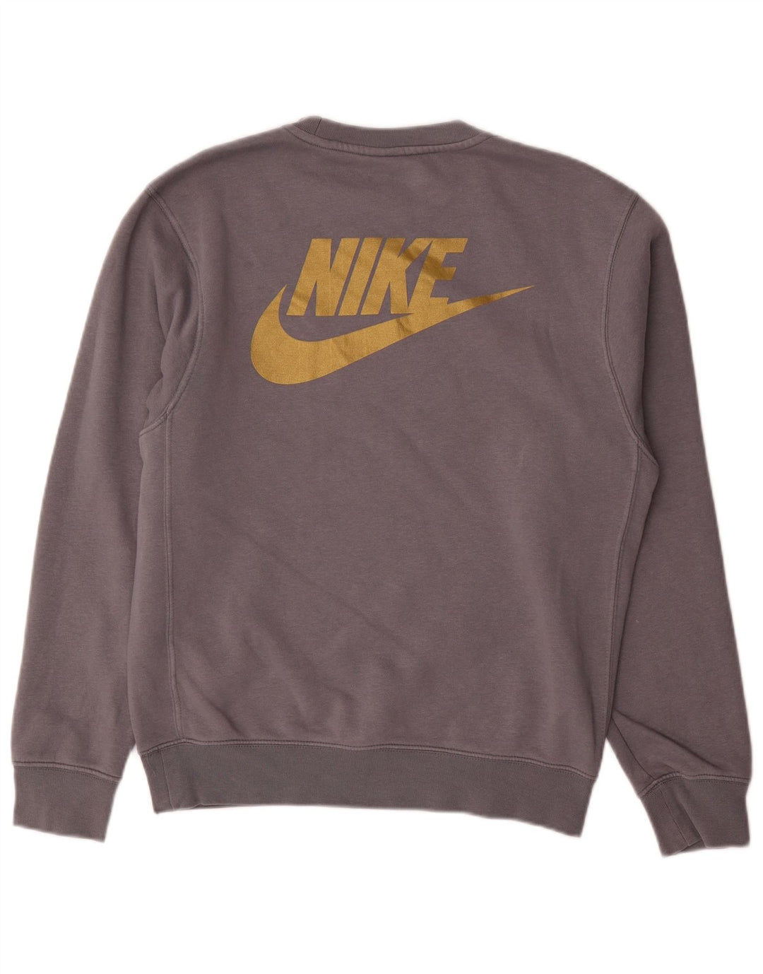 NIKE Homme Swoosh Graphic Sweatshirt Jumper XS Gris Coton