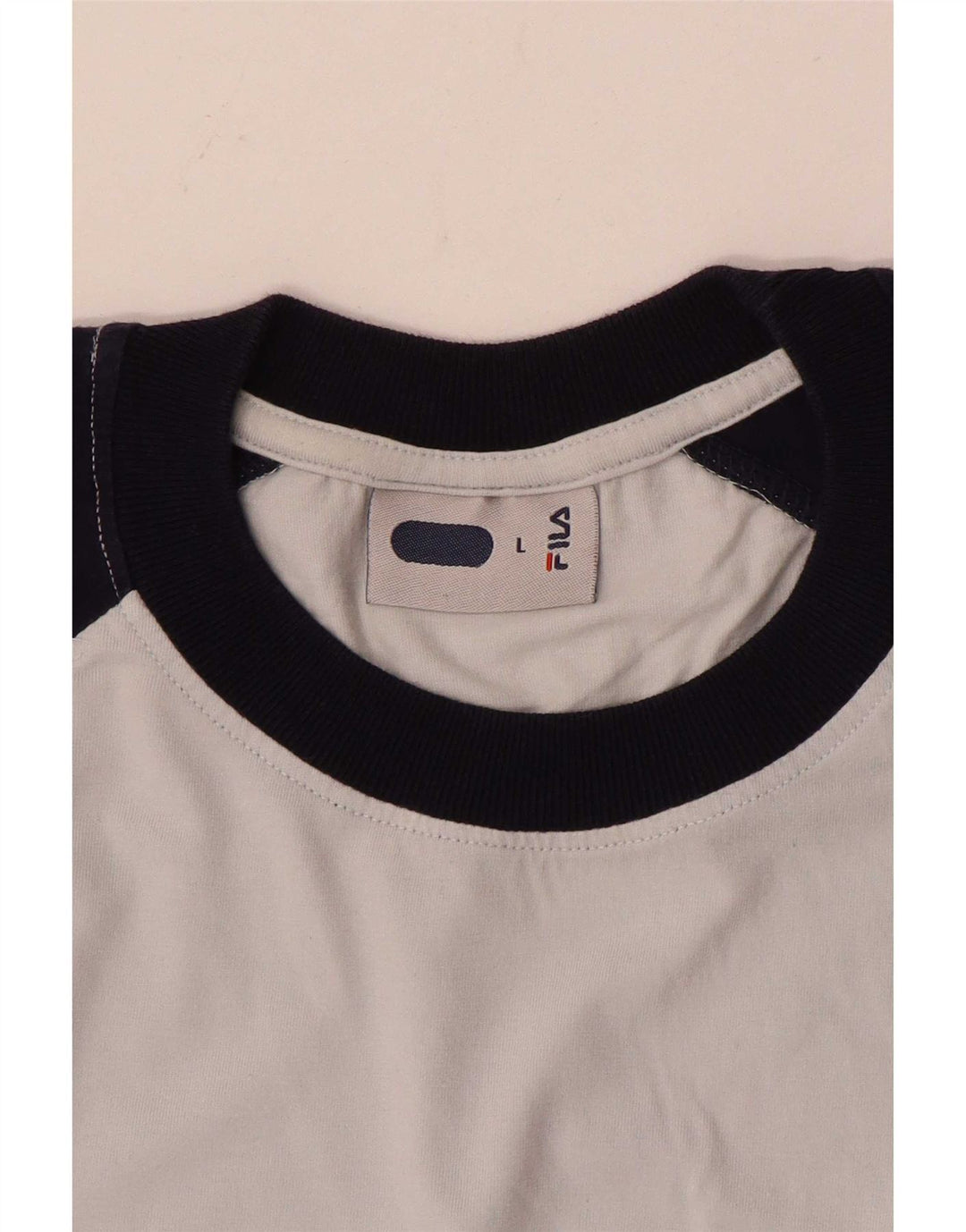 Fila T-Shirt Homme Haut Large Gris Colorblock Coton