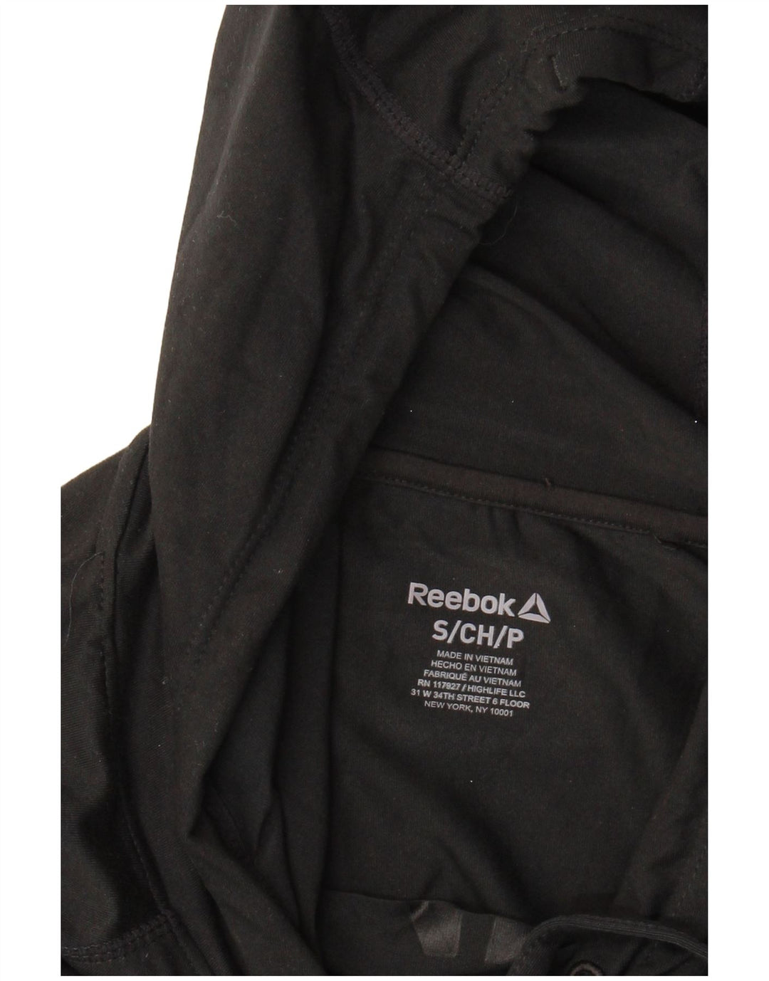 Reebok Pull à capuche graphique surdimensionné pour femme UK 10 Small Noir