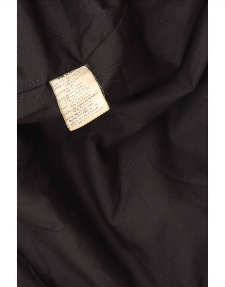 Gianni Versace Veste en cuir pour femme UK 18 XL Cuir noir