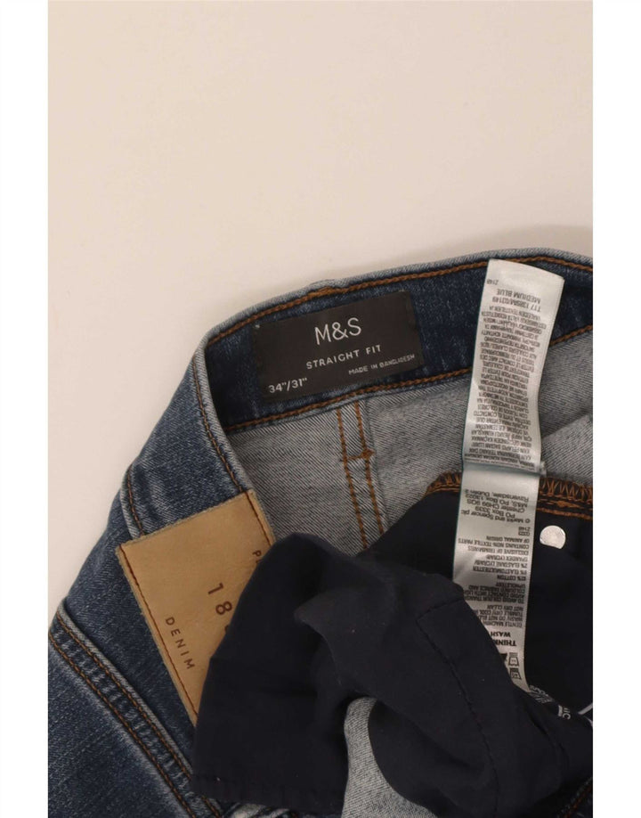 Marks & Spencer Jean droit homme W34 L31 bleu coton