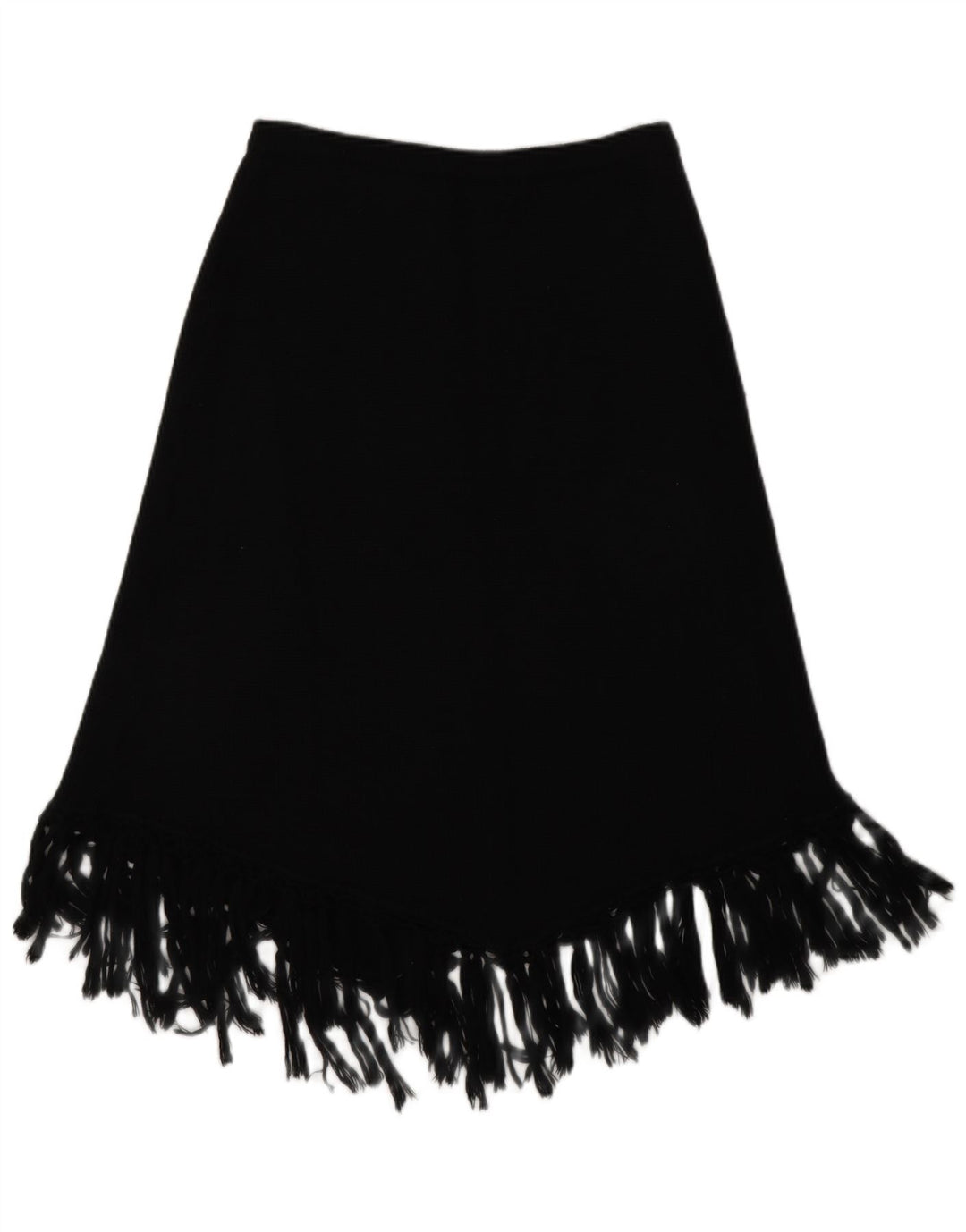 Max & Co. Jupe trapèze asymétrique en tricot pour femme Large W34 Laine vierge noire