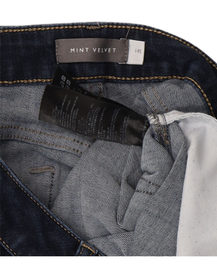 MINT VELVET Jean Bootcut Femme UK 14 Moyen W30 L28 Bleu Marine Coton