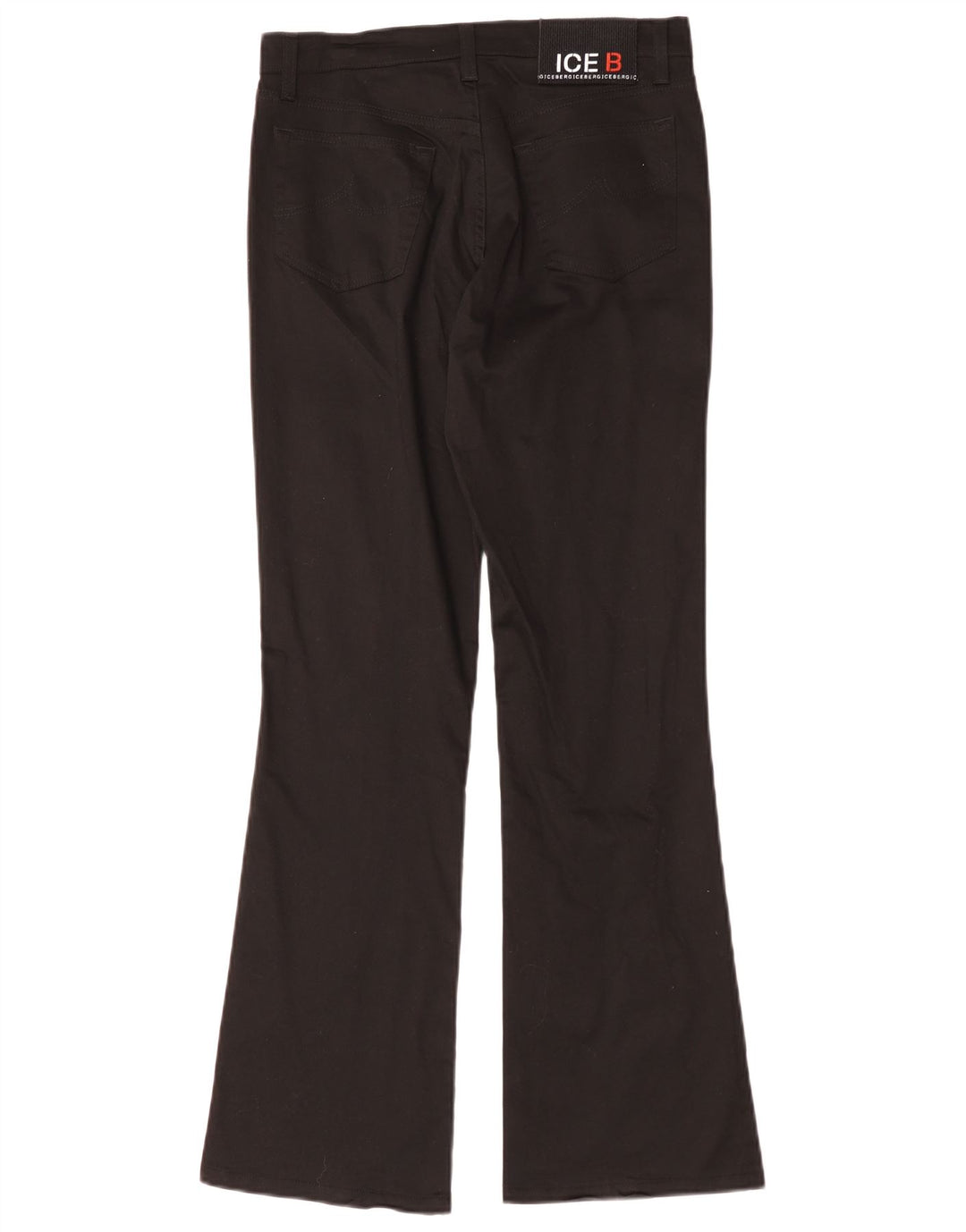 Iceberg Pantalon décontracté Bootcut Femme W28 L30 Coton Noir