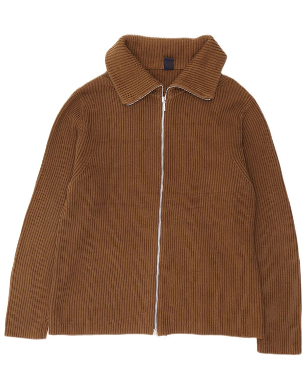 Gap Mens Cardigan Sweater Large Brown Cotton