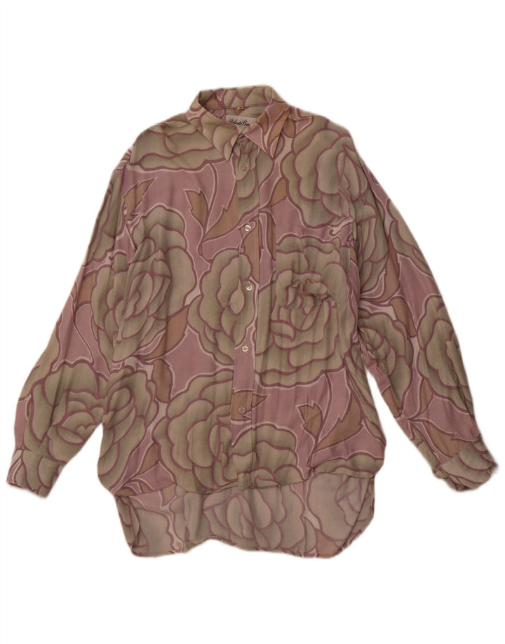 ROBERTO BIAGINI Chemise Homme Rose Moyen Floral Viscose