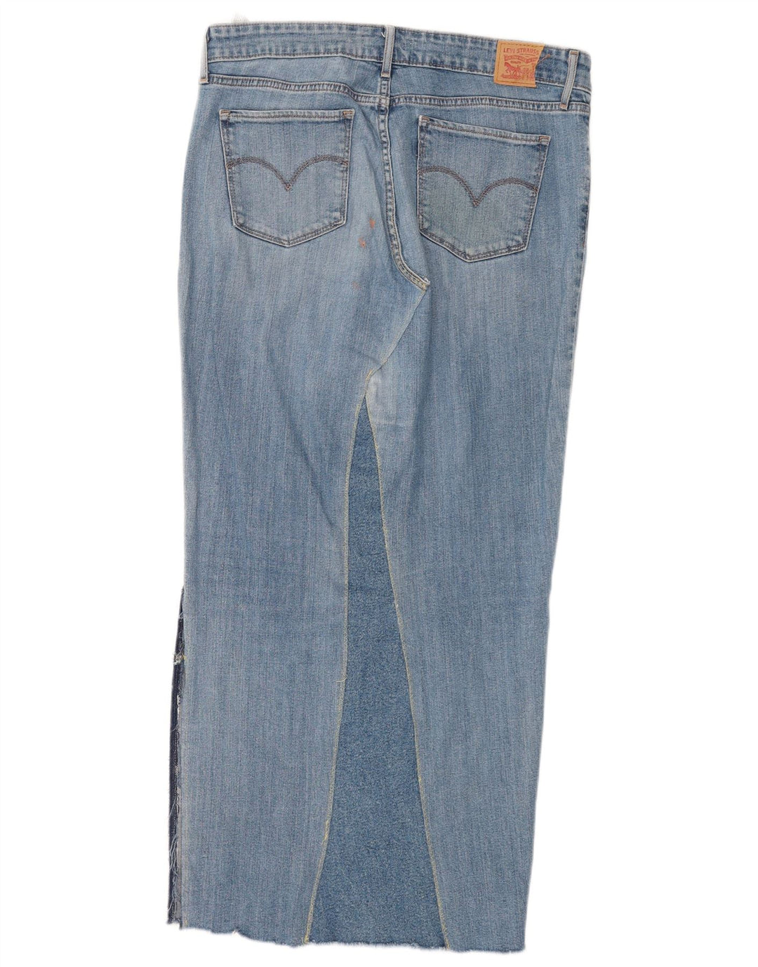 Levi's Jupe Midi en Jean 711 Femme W30 Bleu Moyen Coton