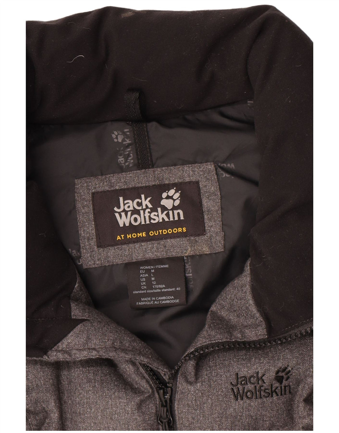 Jack Wolfskin Gilet rembourré pour femme UK 12 Gris moyen Polyester