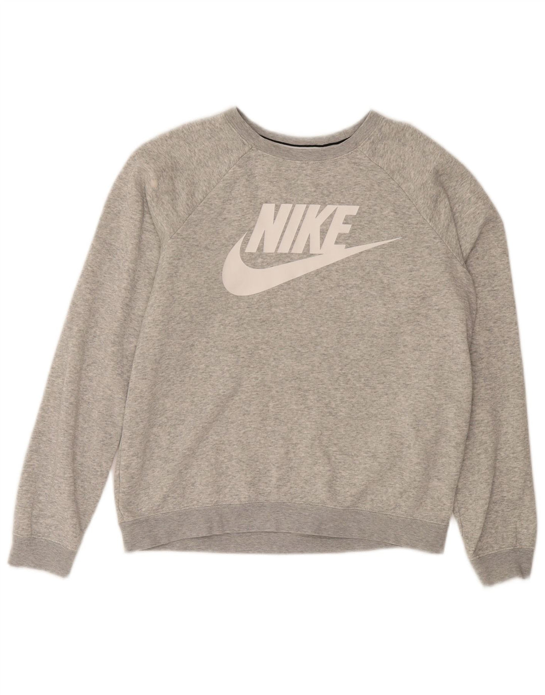 Nike Sweat-shirt surdimensionné graphique pour femme UK 10 Petit coton gris