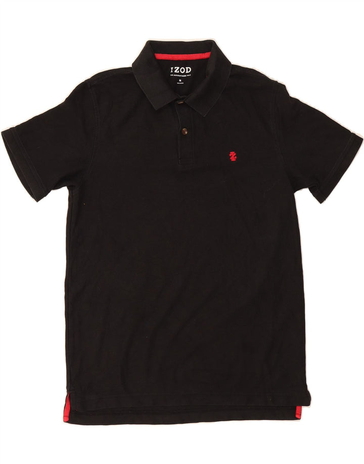 IZOD Mens Polo Shirt Medium Black Cotton Vintage Izod and Second-Hand Izod from Messina Hembry 