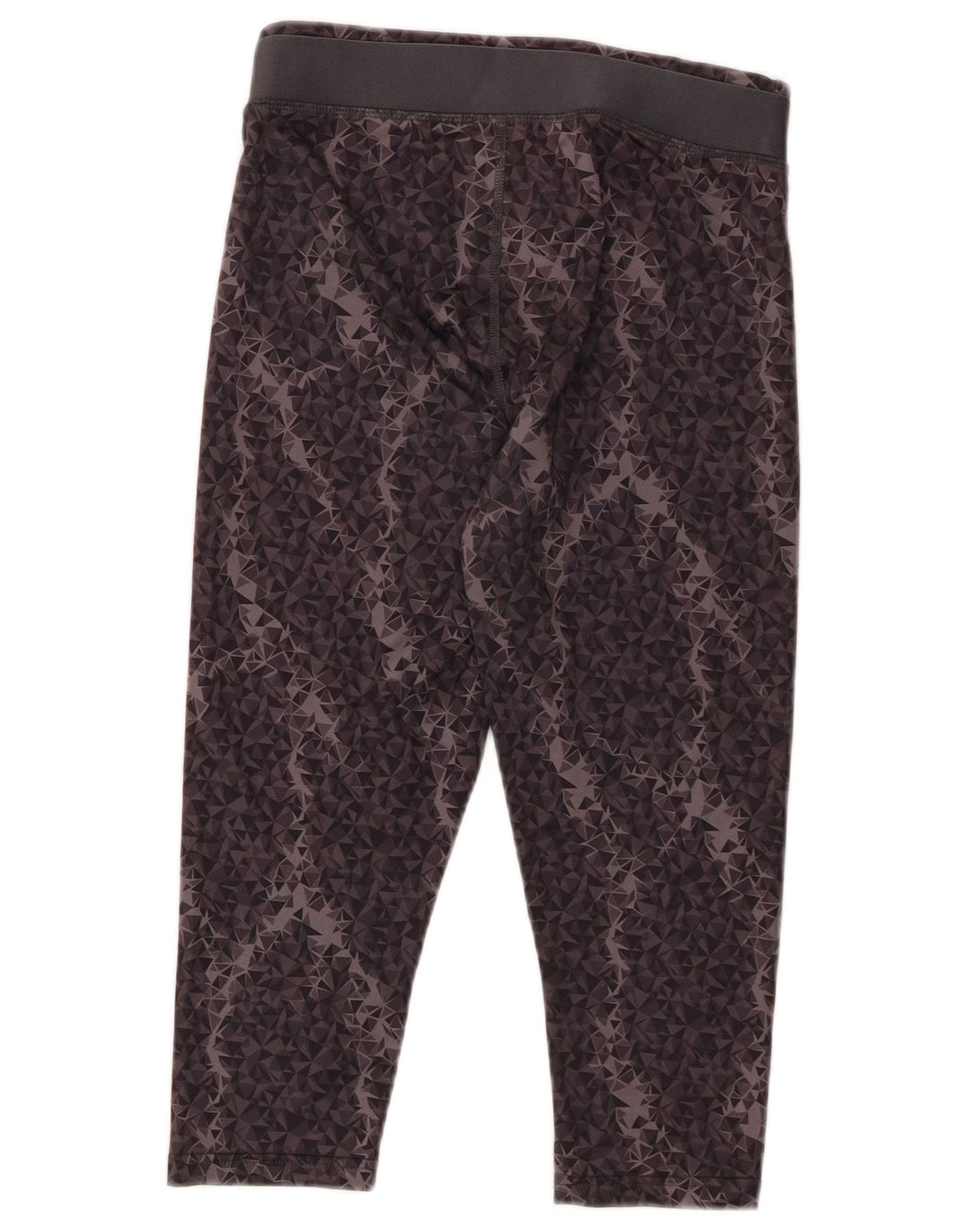 PUMA Legging Capri Femme UK 10 Petit Gris Géométrique Polyester