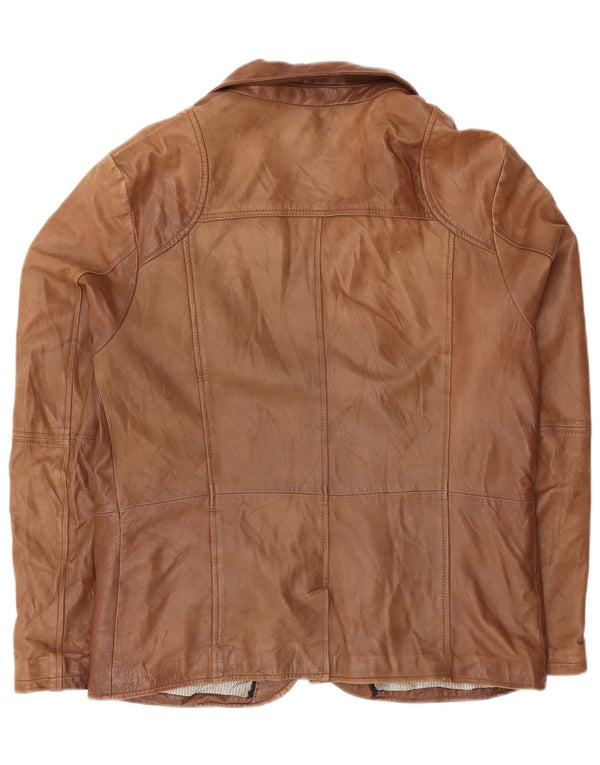 Conbipel Veste Blazer 4 Boutons en Cuir Homme IT 52 Grand Cuir Marron