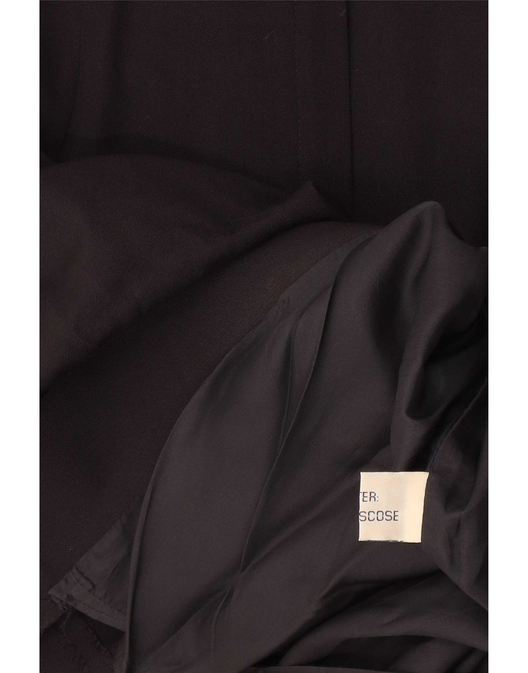 vintage Femme Taille Haute Jupe Midi W28 Moyen Noir