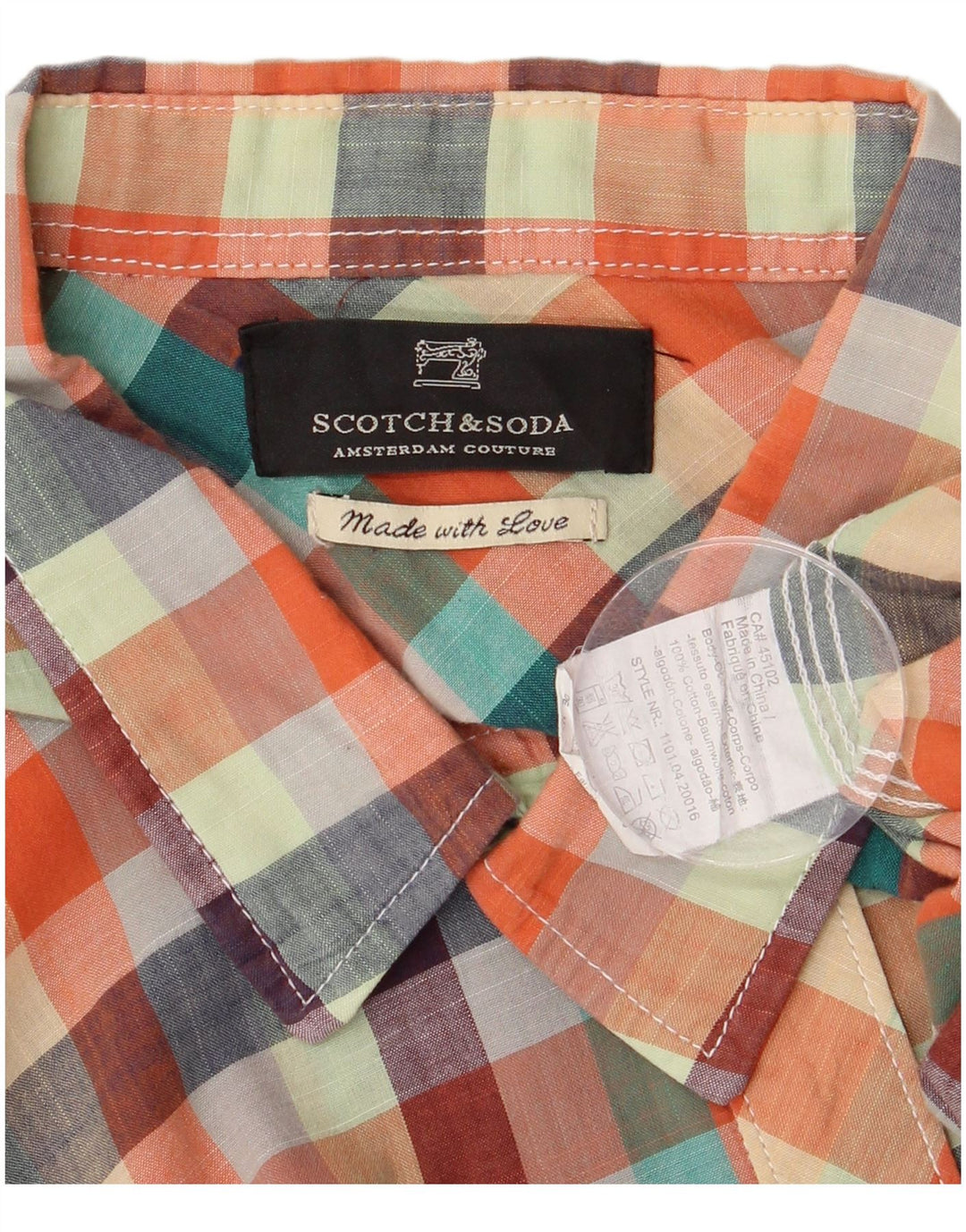 Scotch & Soda Chemise Homme 2XL Coton à Carreaux Multicolore